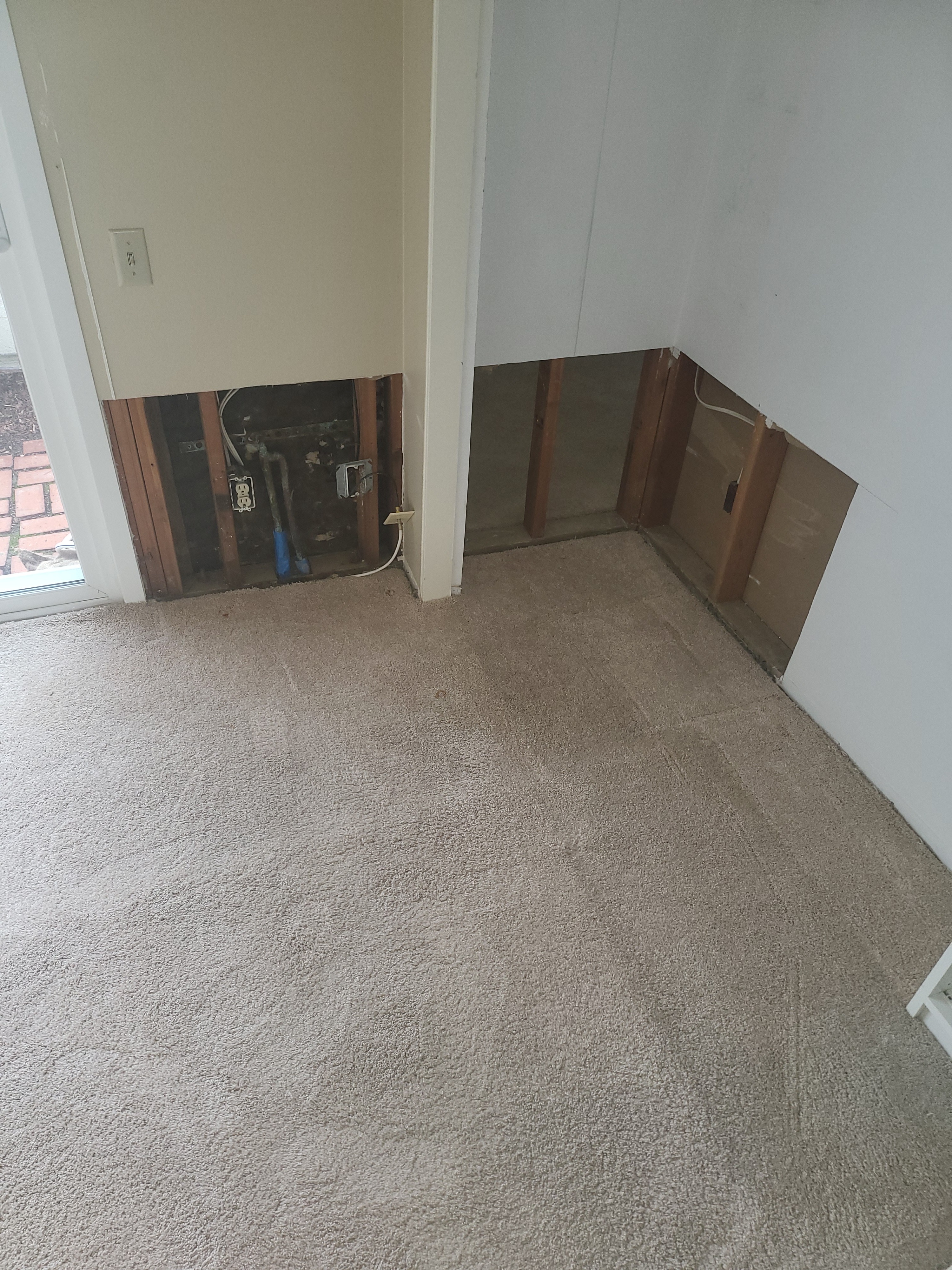 Wall restoration after water damage